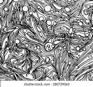 vector white and black liner ebru pattern