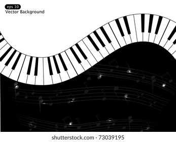 Vector white and black musical background