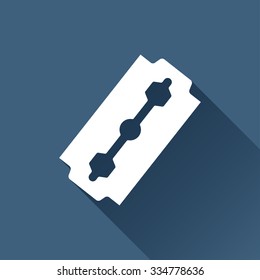 Vector white blade icon on dark background 