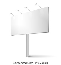 Vector white blank billboard 