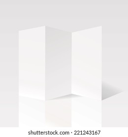 vector white blank folded paper