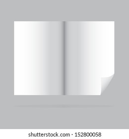 Vector white blank magazine spread