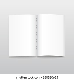 Vector white blank magazine template