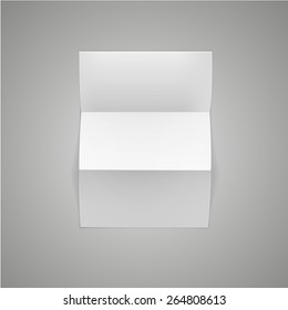 Vector White Blank Paper Page Sheet with Corner Curl Isolated on Background