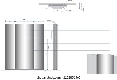 Vector White Blank Trade Exhibition Pop Up Stand for Presentation with Promotion Counter Table Isolated on White Background