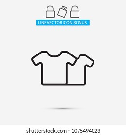 Vector White Blank Tshirt Icon Symbol