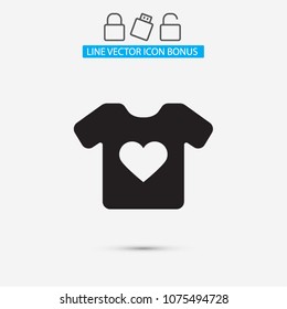 Vector White Blank Tshirt Icon Symbol