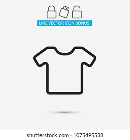 Vector White Blank Tshirt Icon Symbol