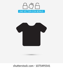 Vector White Blank Tshirt Icon Symbol