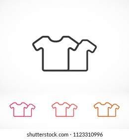 Vector White Blank Tshirt Icon Symbol