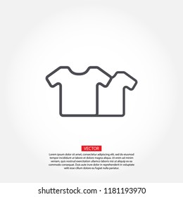 Vector White Blank Tshirt Icon Symbol