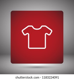 Vector White Blank Tshirt Icon Symbol