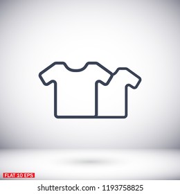Vector White Blank Tshirt Icon Symbol