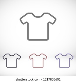 Vector White Blank Tshirt Icon Symbol
