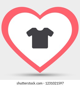 Vector White Blank Tshirt Icon Symbol