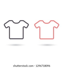 Vector White Blank Tshirt Icon Symbol