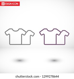 Vector White Blank Tshirt Icon Symbol
