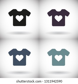 Vector White Blank Tshirt Icon Symbol