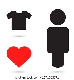 Vector White Blank Tshirt Icon Symbol