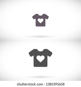 Vector White Blank Tshirt Icon Symbol . Lorem Ipsum Illustration design