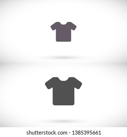 Vector White Blank Tshirt Icon Symbol . Lorem Ipsum Illustration design