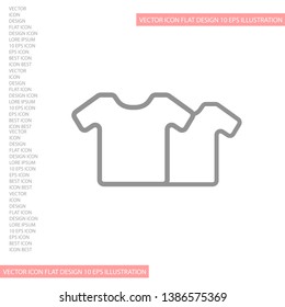Vector White Blank Tshirt Icon Symbol . Lorem Ipsum Illustration design