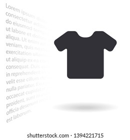 Vector White Blank Tshirt Icon Symbol . Lorem Ipsum Illustration design