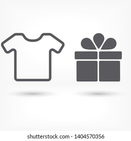 Vector White Blank Tshirt Icon Symbol . Illustration design