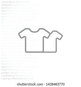 Vector White Blank Tshirt Icon Symbol . Lorem Ipsum Illustration design