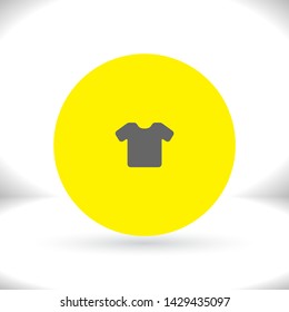 Vector White Blank Tshirt Icon Symbol . Lorem Ipsum Illustration design