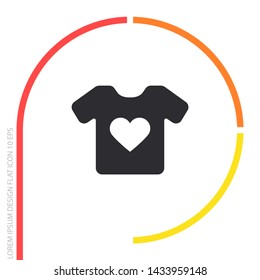 Vector White Blank Tshirt Icon Symbol . Lorem Ipsum Illustration design