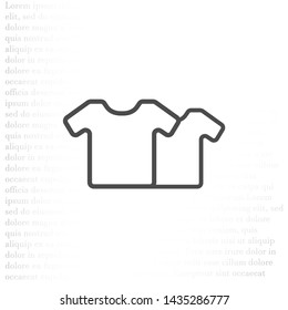 Vector White Blank Tshirt Icon Symbol . Lorem Ipsum Illustration design
