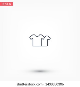 Vector White Blank Tshirt Icon Symbol . Lorem Ipsum Illustration design