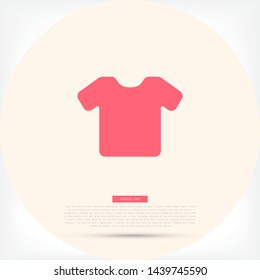 Vector White Blank Tshirt Icon Symbol . Lorem Ipsum Illustration design
