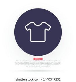Vector White Blank Tshirt Icon Symbol . Lorem Ipsum Illustration design