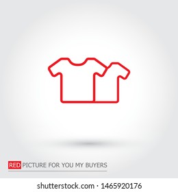 Vector White Blank Tshirt Icon Symbol .