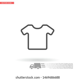 Vector White Blank Tshirt Icon Symbol . Lorem Ipsum Illustration design
