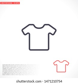 Vector White Blank Tshirt Icon Symbol . Lorem Ipsum Illustration design
