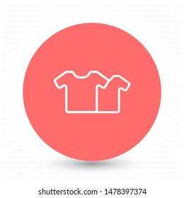 Vector White Blank Tshirt Icon Symbol . Lorem Ipsum Illustration design