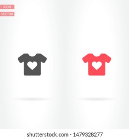 Vector White Blank Tshirt Icon Symbol . Lorem Ipsum Illustration design