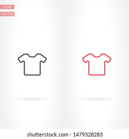 Vector White Blank Tshirt Icon Symbol . Lorem Ipsum Illustration design