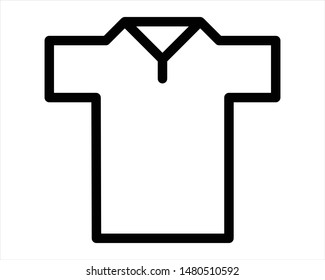 Vector White Blank Tshirt Icon Symbol - Vector