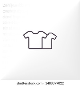 Vector White Blank Tshirt Icon Symbol . Lorem Ipsum Illustration design