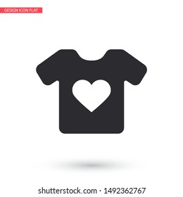 Vector White Blank Tshirt Icon Symbol . Lorem Ipsum Illustration design