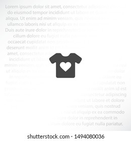 Vector White Blank Tshirt Icon Symbol . Lorem Ipsum Illustration design