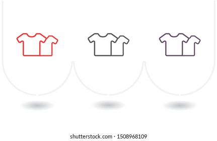 Vector White Blank Tshirt Icon Symbol . Lorem Ipsum Illustration design