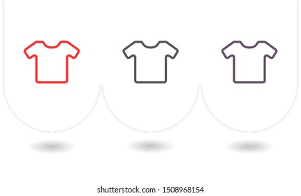 Vector White Blank Tshirt Icon Symbol . Lorem Ipsum Illustration design
