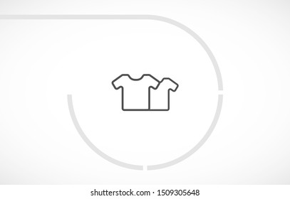 Vector White Blank Tshirt Icon Symbol . Lorem Ipsum Illustration design