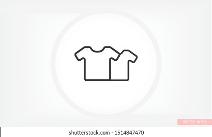 Vector White Blank Tshirt Icon Symbol . Lorem Ipsum Illustration design