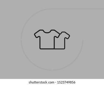 Vector White Blank Tshirt Icon Symbol . Lorem Ipsum Illustration design